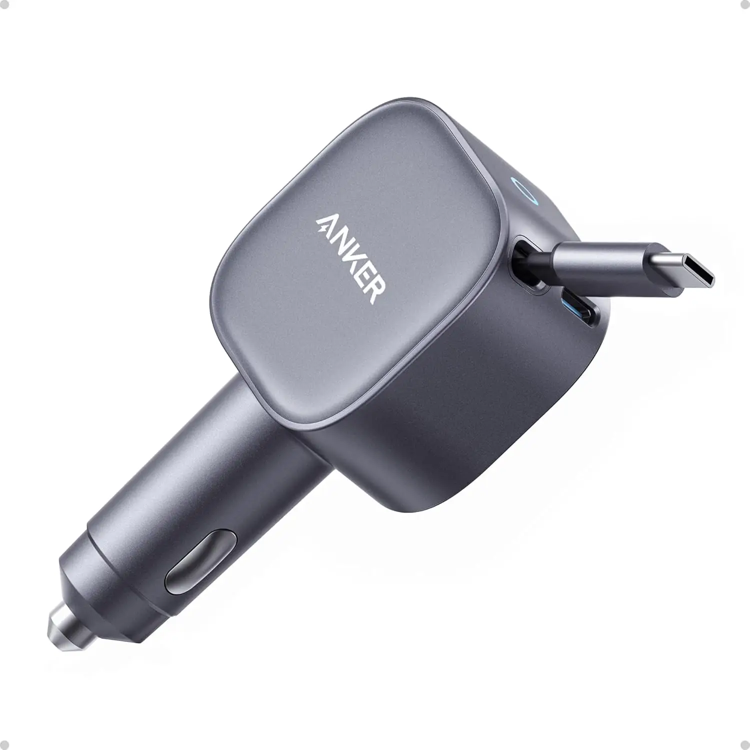 Anker Nano Car Charger 75W Built In Retractable Usb C Cable A2738HA2 OP Grey Anker Nano Car Charger 75W Built In Retractable Usb C Cable A2738HA2 OP Grey price in Pakistan