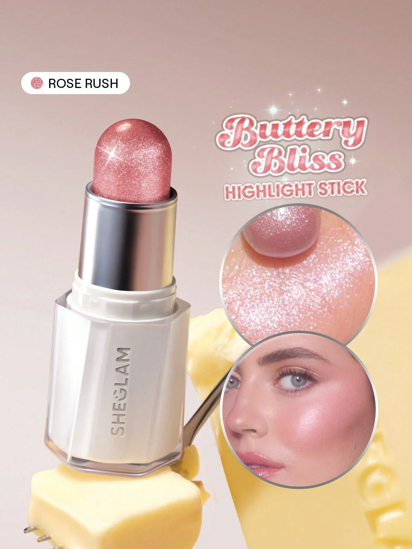 SHEGLAM Buttery Bling Highlight Stick Rush Rose SHEGLAM Buttery Bling Highlight Stick Rush Rose price in Pakistan