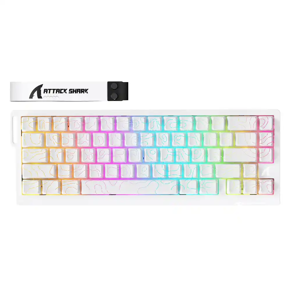 ATTACK SHARK X68 PRO HE Wireless Keyboard Magnetic Switch Contour White ATTACK SHARK X68 PRO HE Wireless Keyboard Magnetic Switch Contour White price in Pakistan