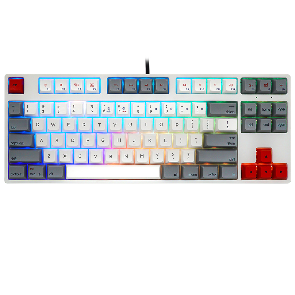 Skyloong SK87S Retro PBT Keycaps Switches Wired Wireless Mechanical Keyboard Red Skyloong SK87S Retro PBT Keycaps Switches Wired Wireless Mechanical Keyboard Red price in Pakistan