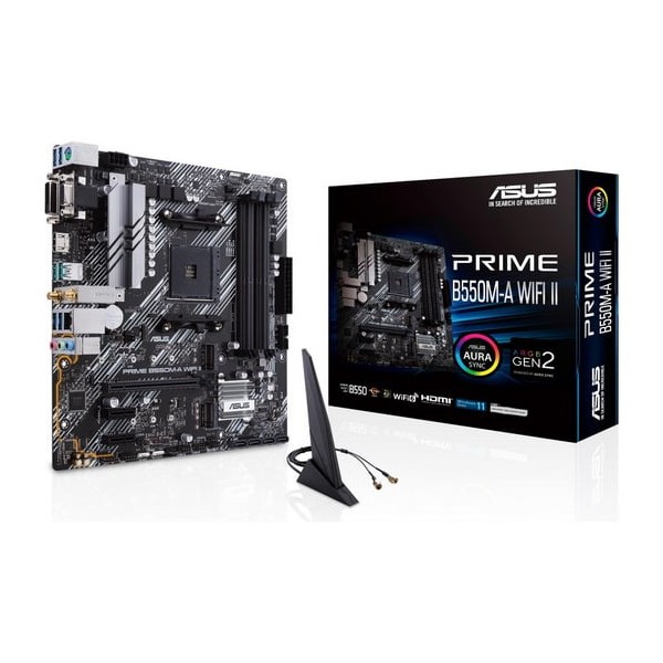 ASUS PRIME B550M-A WIFI II AM4 mATX Motherboard ASUS PRIME B550M-A WIFI II AM4 mATX Motherboard price in Pakistan