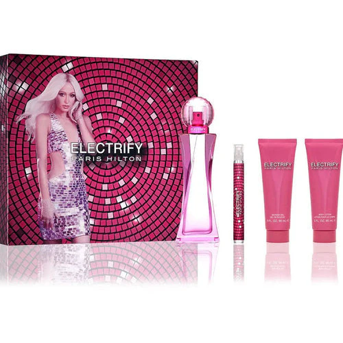 Paris Hilton Electrify Women Set EDP 100Ml+EDP 10Ml+Body Lotion 90Ml+Shower Gel 90Ml Paris Hilton Electrify Women Set EDP 100Ml+EDP 10Ml+Body Lotion 90Ml+Shower Gel 90Ml price in Pakistan