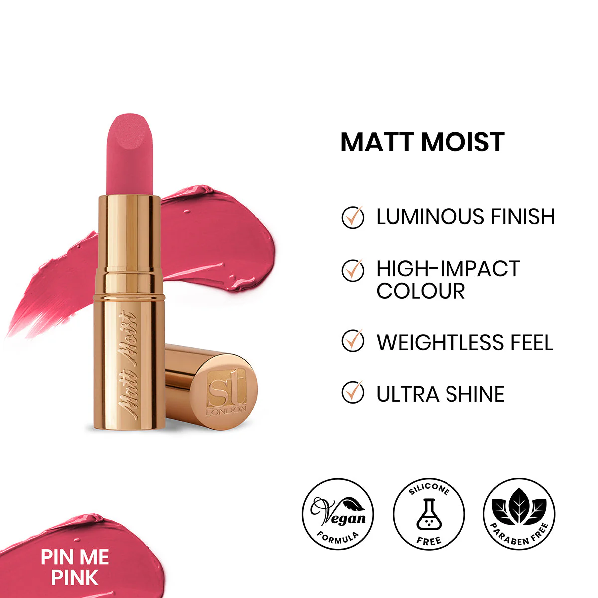 ST London Matt Moist Long Lasting Lipstick Pin Me Pink ST London Matt Moist Long Lasting Lipstick Pin Me Pink price in Pakistan