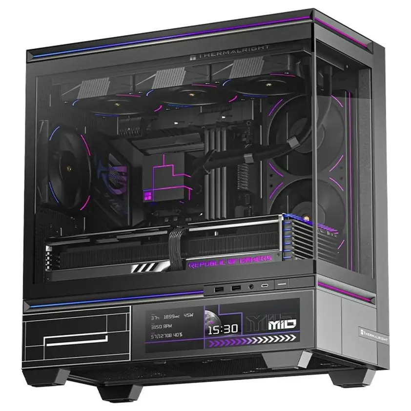 Thermalright TL M10 Vision LCD Screen Mid Tower Micro ATX Gaming Case Black Thermalright TL M10 Vision LCD Screen Mid Tower Micro ATX Gaming Case Black price in Pakistan