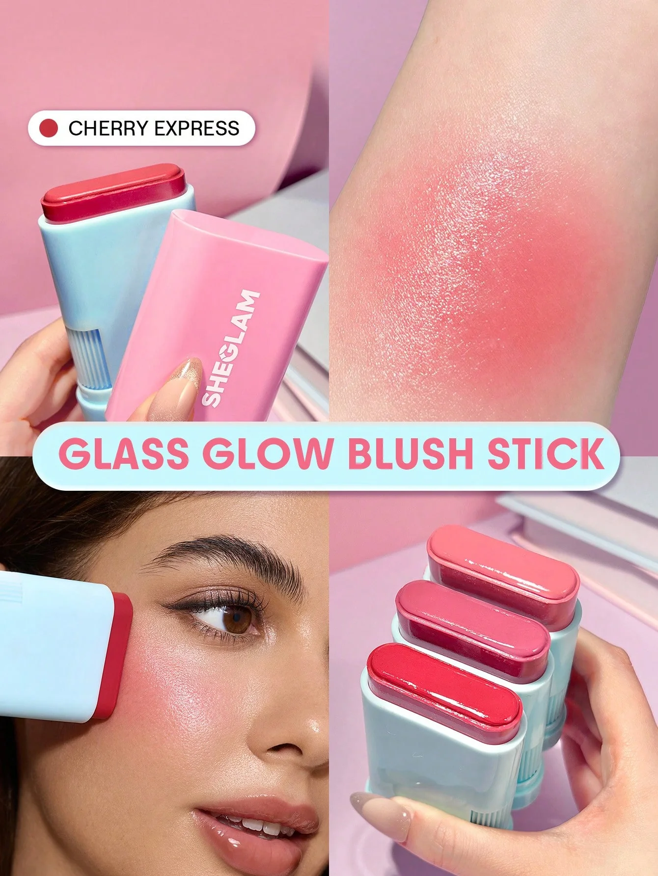 SHEGLAM Glass Glow Blush Stick Cherry Express SHEGLAM Glass Glow Blush Stick Cherry Express price in Pakistan