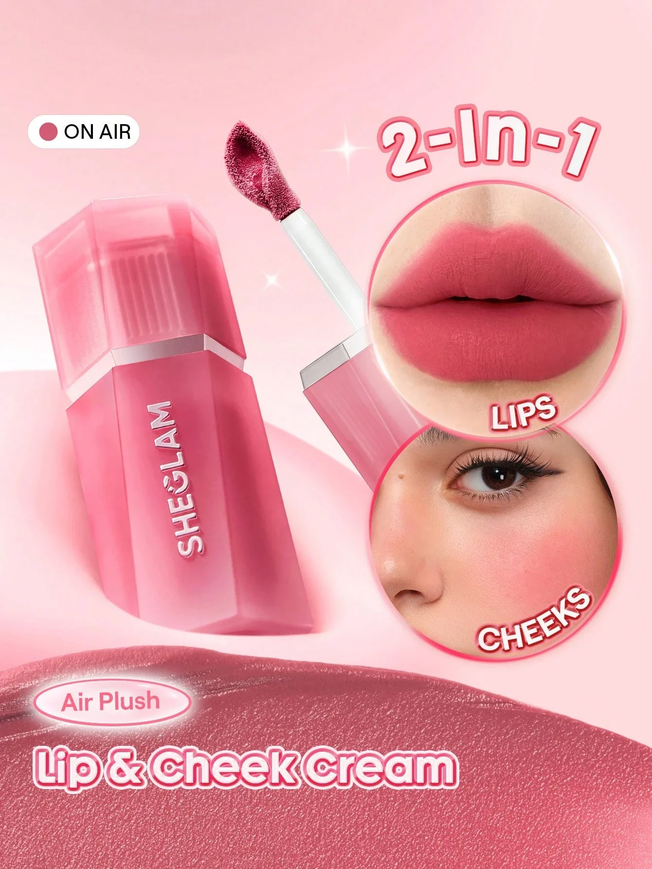 SHEGLAM Air Plush Lip & Cheek 027 On Air Cream SHEGLAM Air Plush Lip & Cheek 027 On Air Cream price in Pakistan