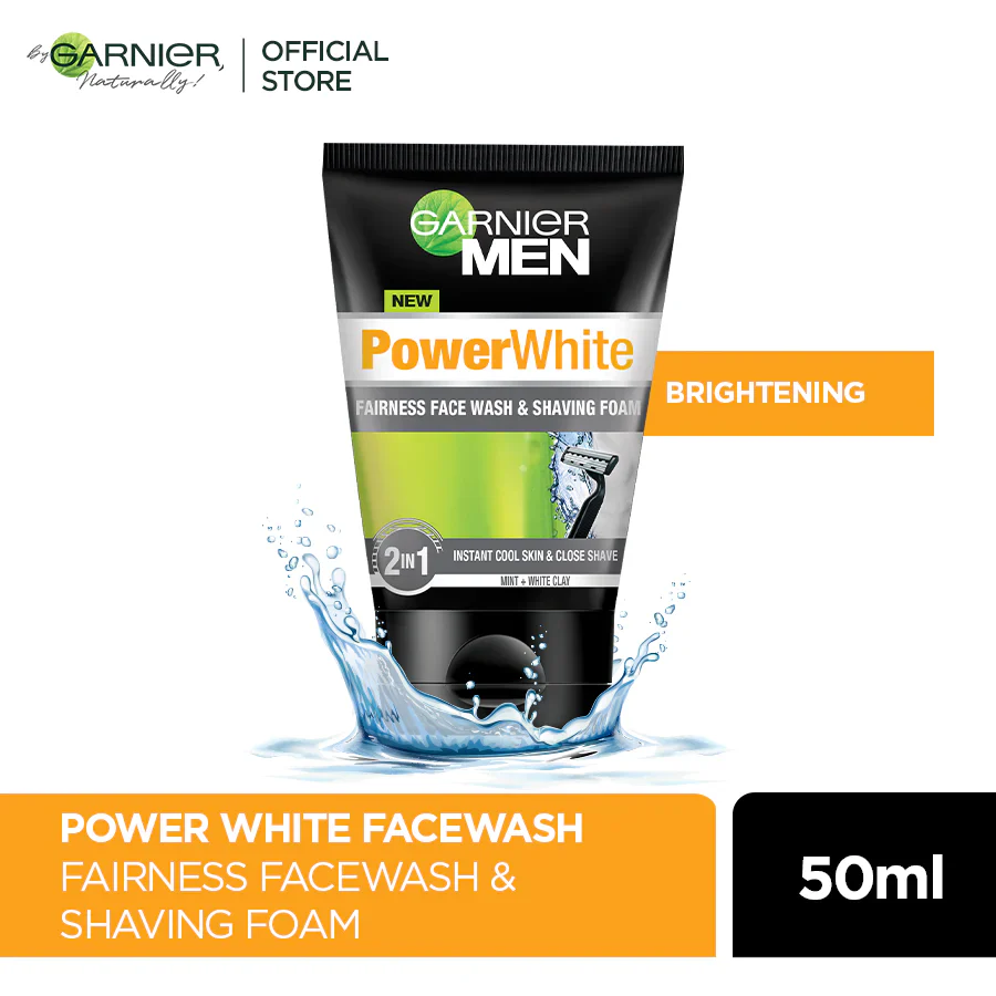 Garnier Men Power 2 In 1 Fairness Face Wash Shaving Foam 100Ml White Garnier Men Power 2 In 1 Fairness Face Wash Shaving Foam 100Ml White price in Pakistan