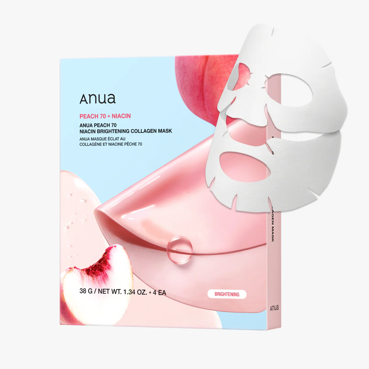 ANUA - Peach 70 Niacin Brightening Collagen Mask - 1 Sheet ANUA - Peach 70 Niacin Brightening Collagen Mask - 1 Sheet price in Pakistan