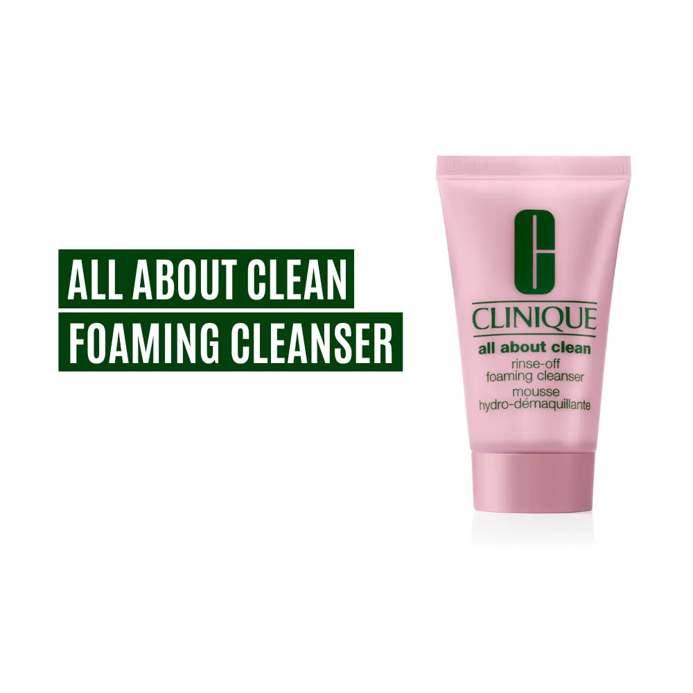Clinique All About Clean Rinse-Off Foaming Cleanser - 30ml Clinique All About Clean Rinse-Off Foaming Cleanser - 30ml price in Pakistan