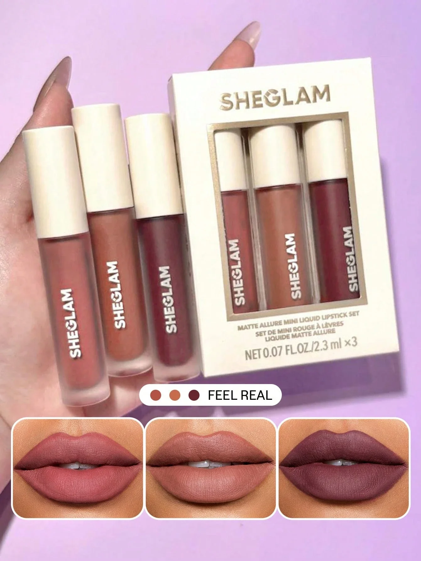 SHEGLAM Matte Allure Mini Liquid Lipstick Set Feel Real SHEGLAM Matte Allure Mini Liquid Lipstick Set Feel Real price in Pakistan