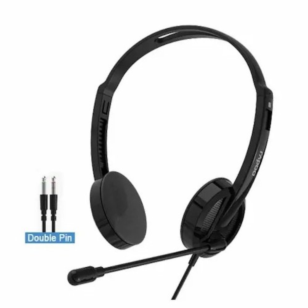 Rapoo H102 Wired Stereo Headset Rotary Mic 3.5mm Black Rapoo H102 Wired Stereo Headset Rotary Mic 3.5mm Black price in Pakistan