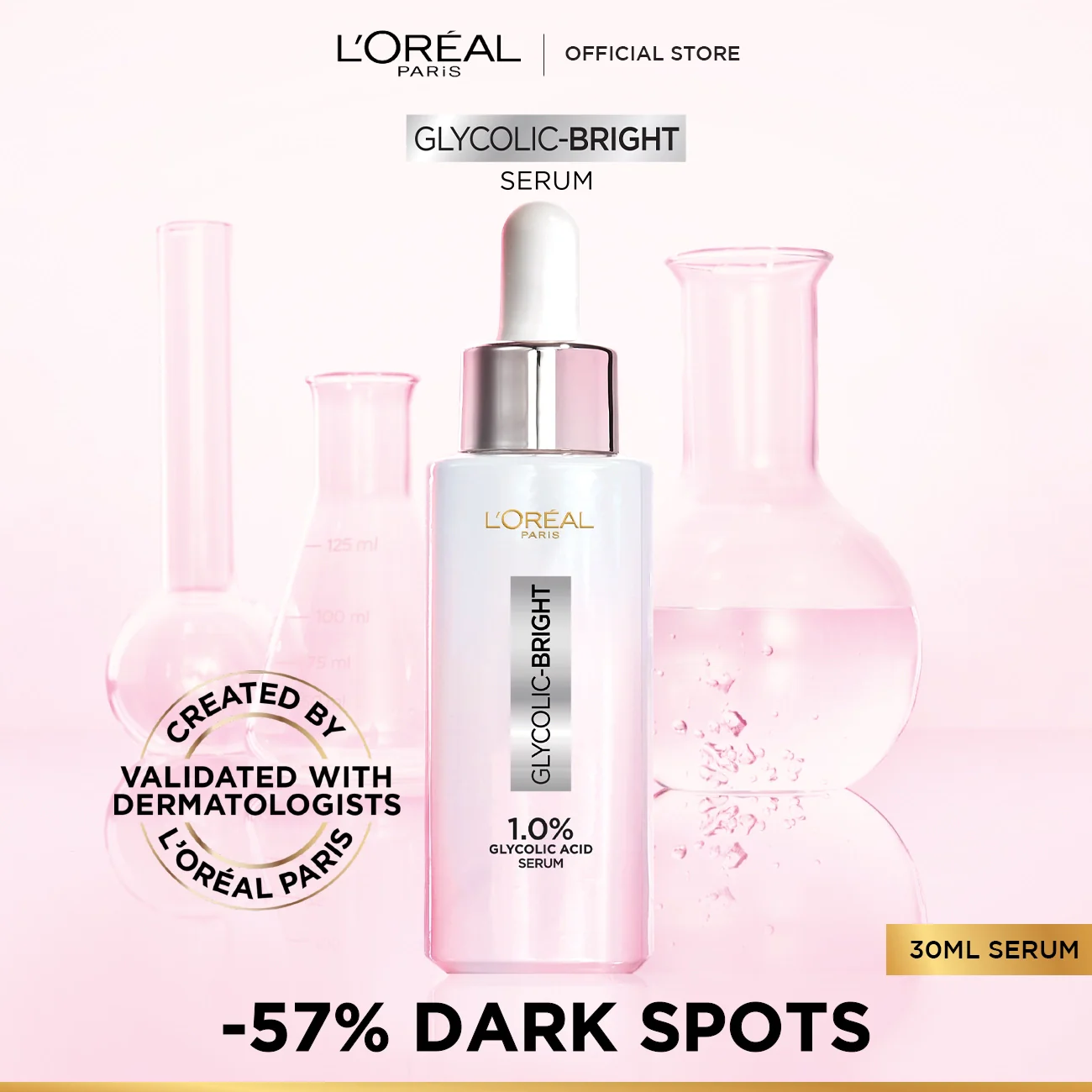 Loreal Paris Glycolic Bright Instant Glowing Face Serum - 30ml Loreal Paris Glycolic Bright Instant Glowing Face Serum - 30ml price in Pakistan