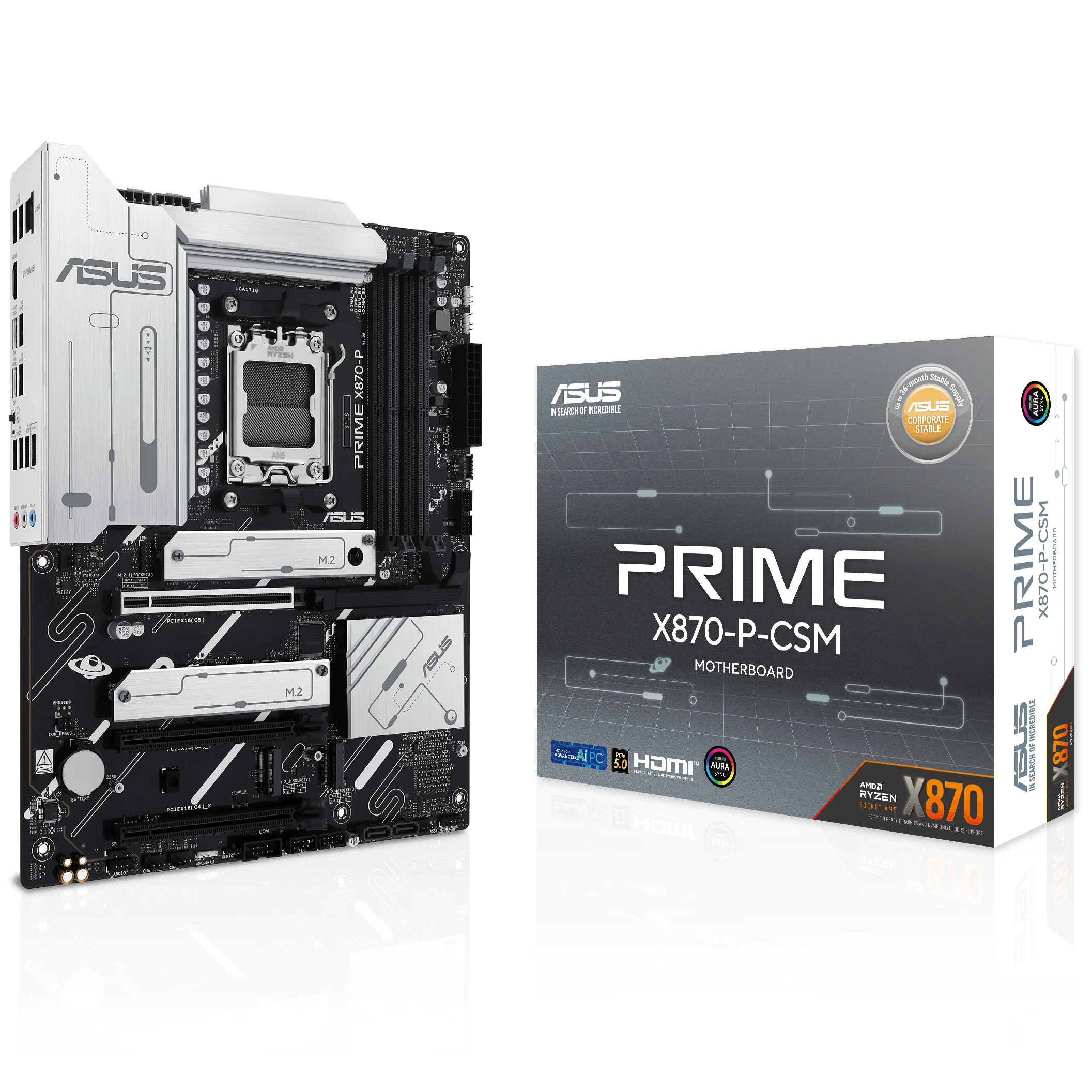 ASUS Prime X870-P-CSM DDR5 AMD AM5 ATX Motherboard ASUS Prime X870-P-CSM DDR5 AMD AM5 ATX Motherboard price in Pakistan
