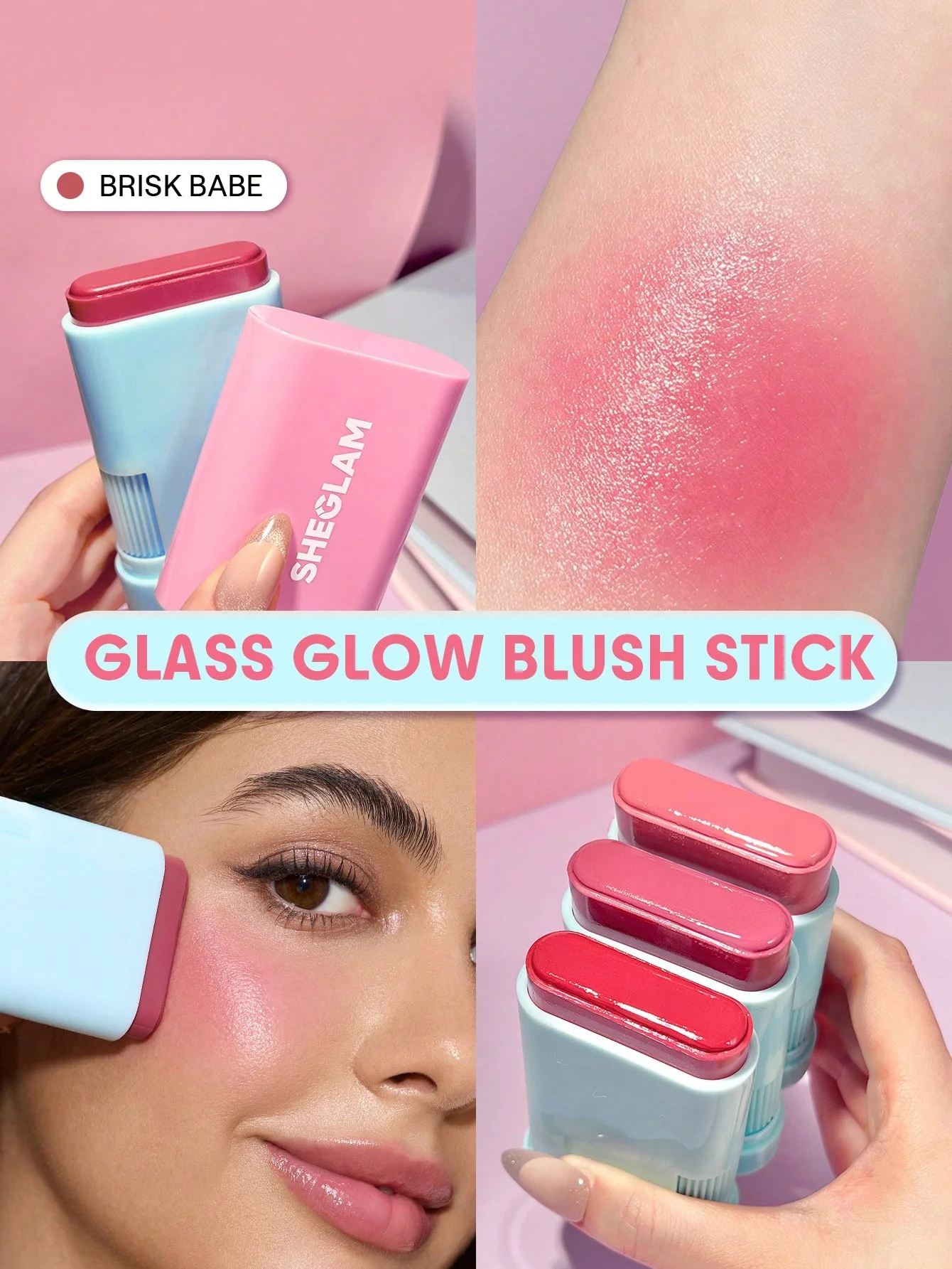 SHEGLAM Glass Glow Blush Stick Brisk Babe SHEGLAM Glass Glow Blush Stick Brisk Babe price in Pakistan