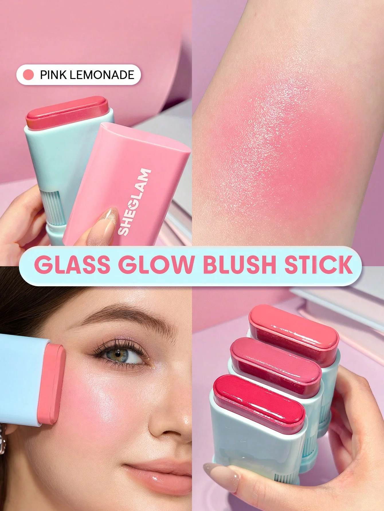 SHEGLAM Glass Glow Blush Stick Lemonade Pink SHEGLAM Glass Glow Blush Stick Lemonade Pink price in Pakistan