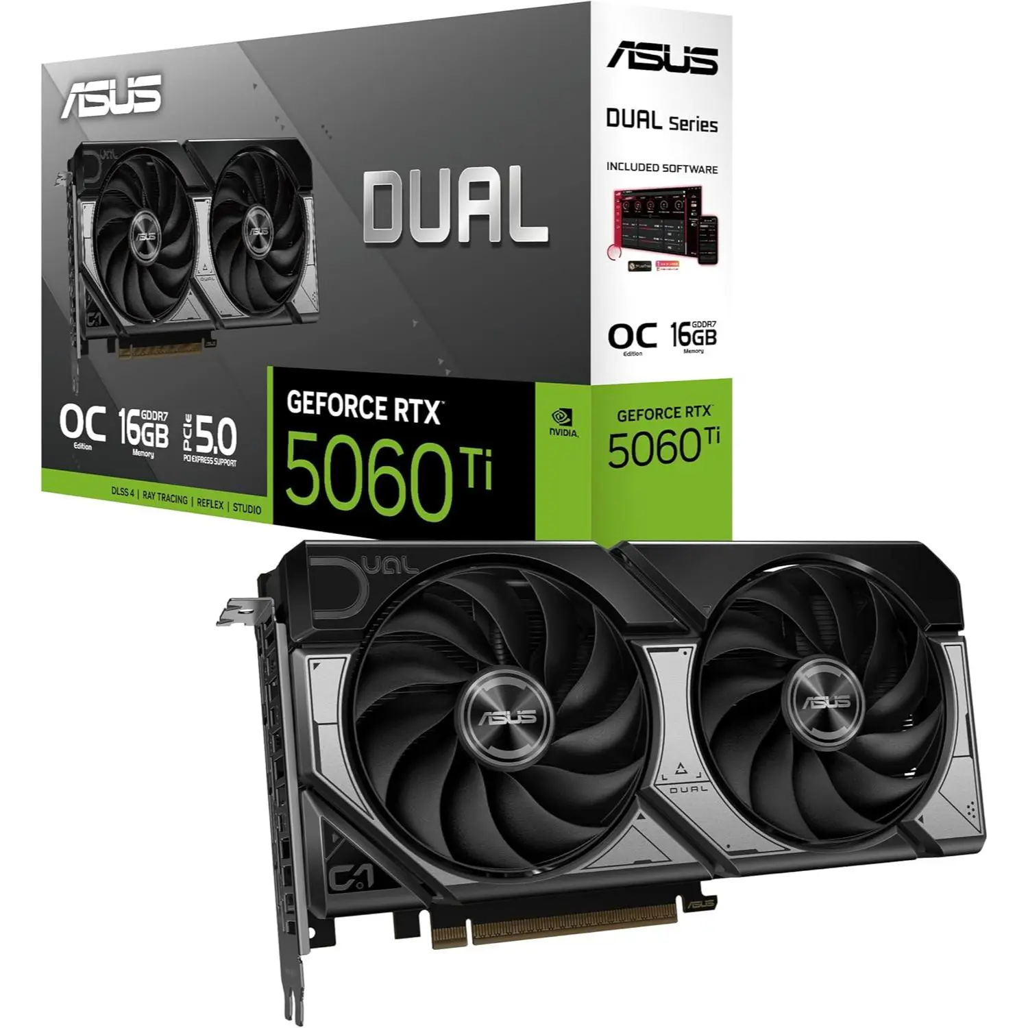 ASUS Dual GeForce RTX 5060 Ti GDDR7 OC Edition Graphics Card 16GB ASUS Dual GeForce RTX 5060 Ti GDDR7 OC Edition Graphics Card 16GB price in Pakistan