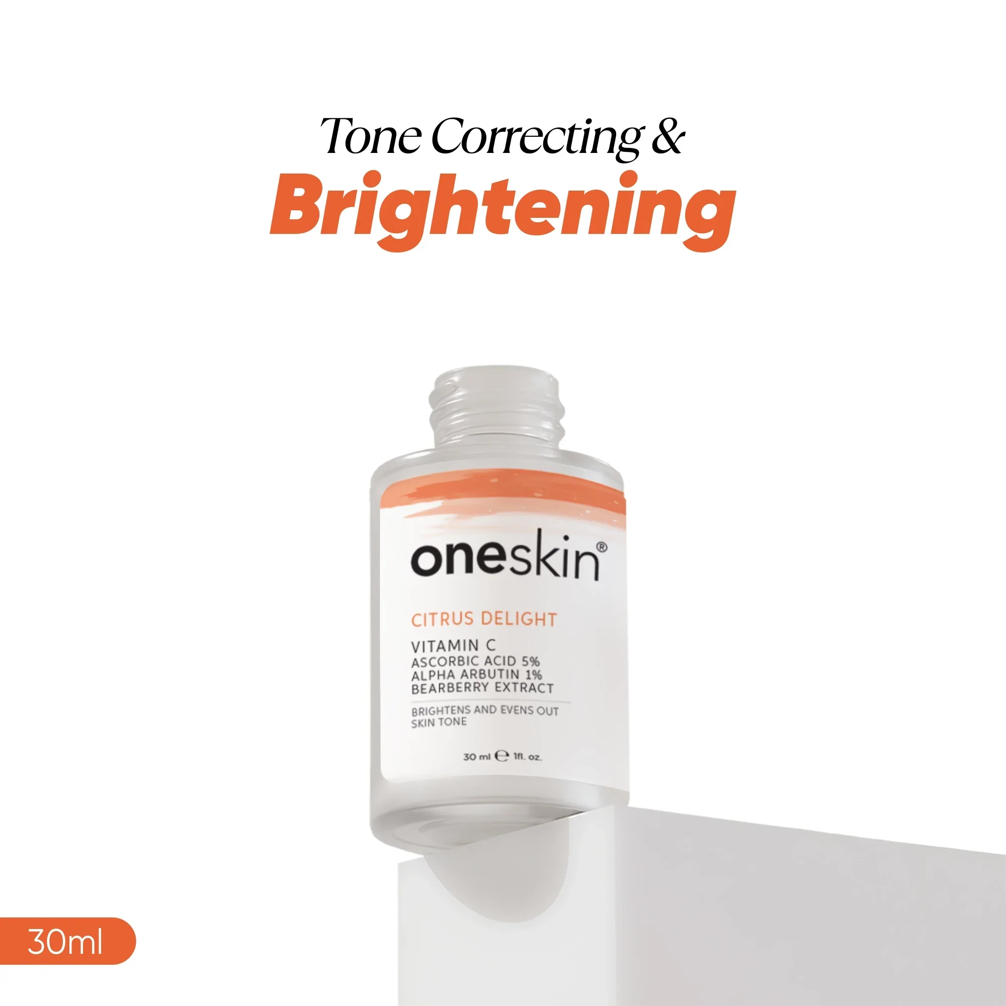 Oneskin - Citrus Delight - Vitamin C 5%, Alpha Arbutin 1%. Bearberry Extract - 30ml Oneskin - Citrus Delight - Vitamin C 5%, Alpha Arbutin 1%. Bearberry Extract - 30ml price in Pakistan