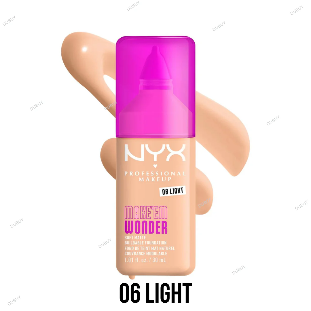 Nyx Make ‘Em Wonder™ Soft Matte Buildable Foundation 06 LIGHT Nyx Make ‘Em Wonder™ Soft Matte Buildable Foundation 06 LIGHT price in Pakistan